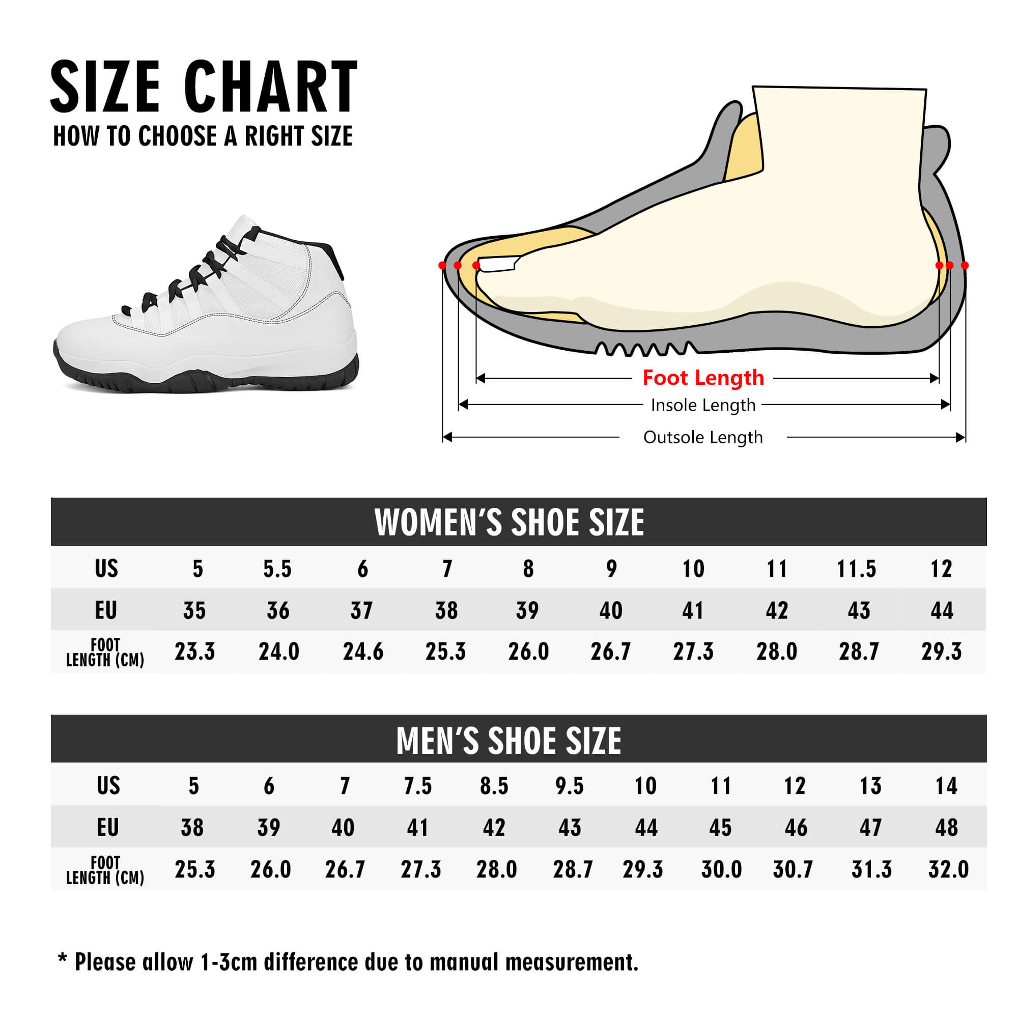 Jordan 13 Laces - Nike Air Size Guide & Lacing Instruction